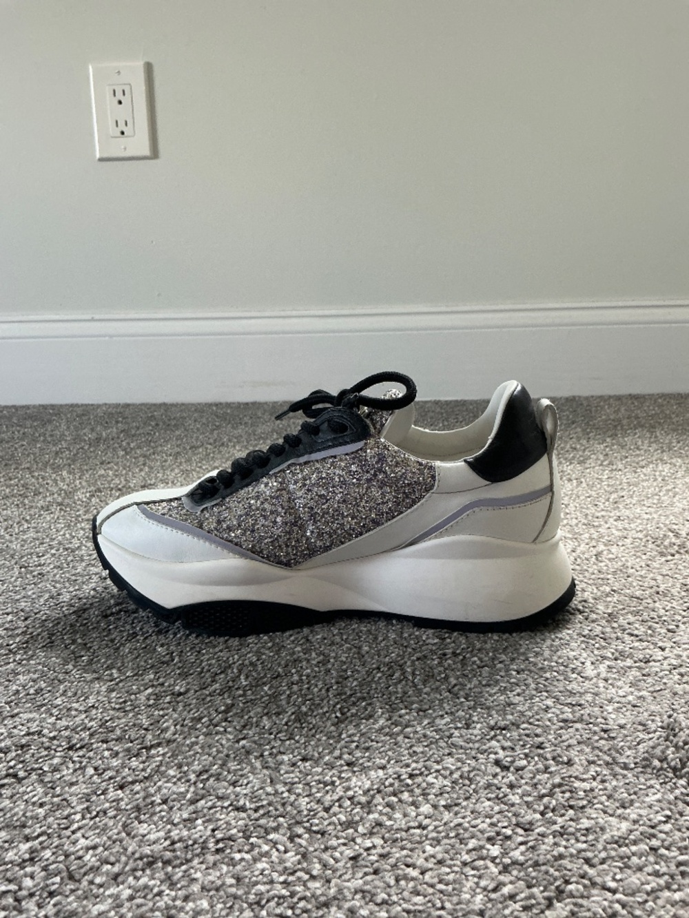 Jimmy choo glitter sneakers size 37 1/2 - Picture 8 of 9
